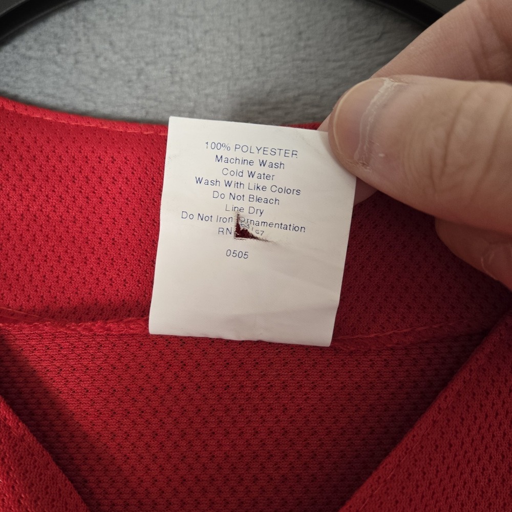 VTG Majestic Boston Red Sox Jersey Mens XL USA Made Stitched Logo Red MLB 90s - Picture 6 of 8